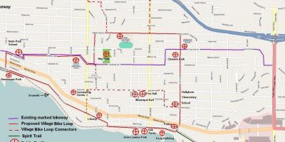 North vancouver kolesarski zemljevid
