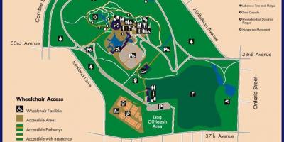 Zemljevid queen elizabeth park vancouver