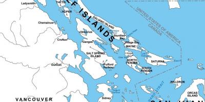 Zemljevid severni otoki zaliv 