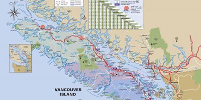 Vancouver island avtocesti zemljevid