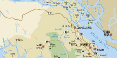 Campbell reka zemljevid vancouver island