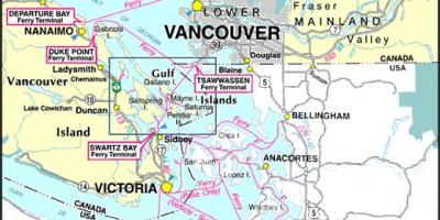 Vancouver island trajekt poti zemljevid