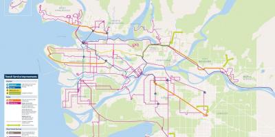 Vancouver tranzitni sistem zemljevid