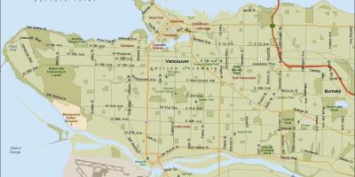 Vancouver zemljevid z lokacijo