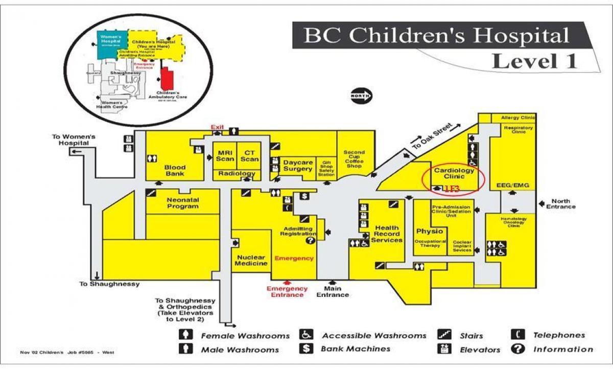 zemljevid bc otroški bolnišnici