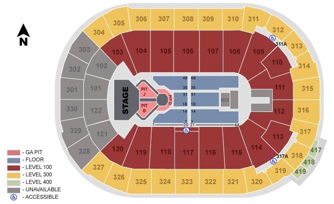 rogers arena vancouver prostor za sedenje zemljevid