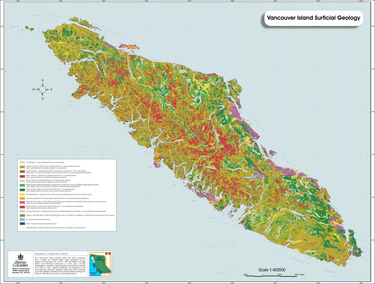Zemljevid vancouver island geologija