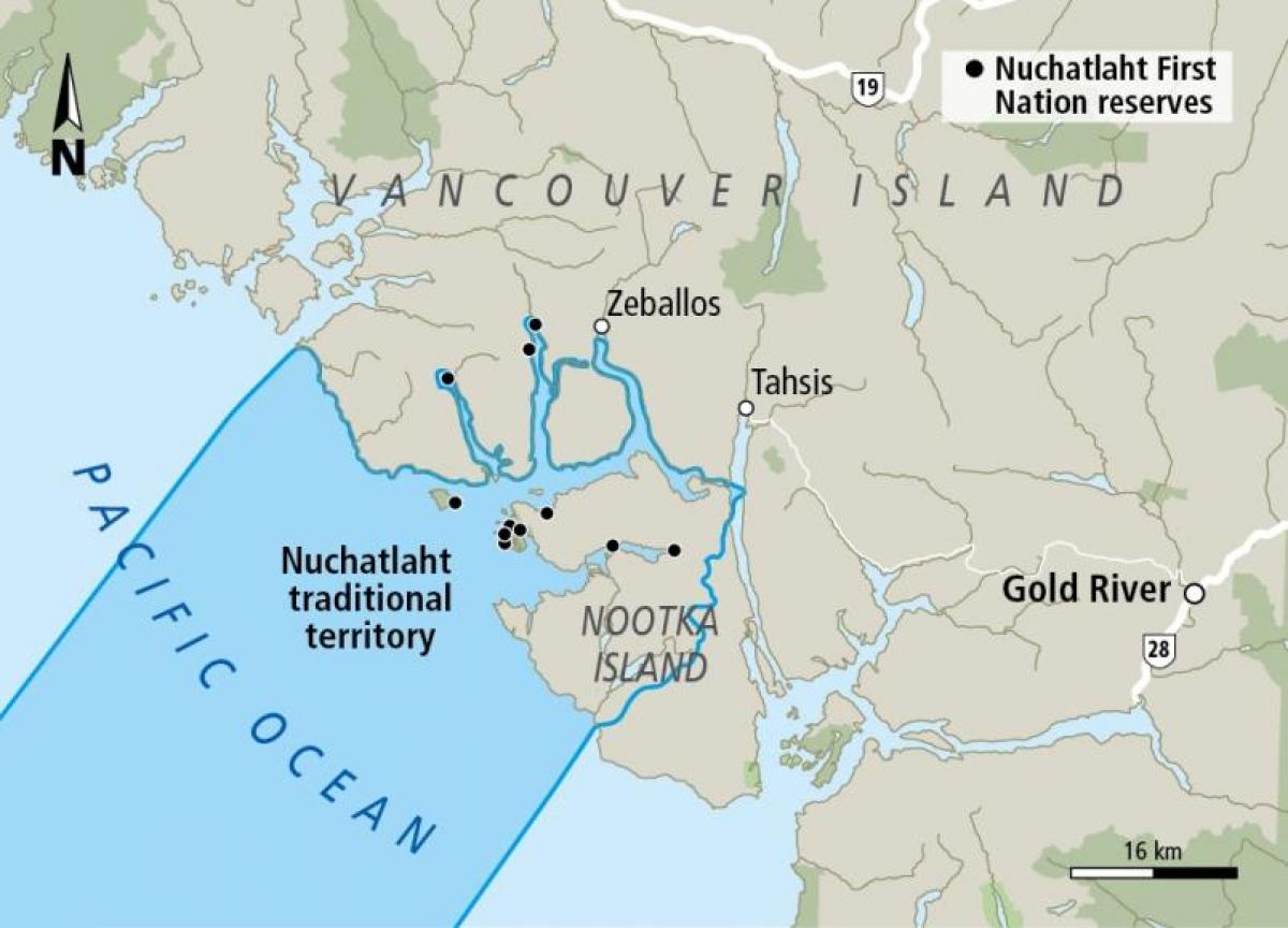 Zemljevid vancouver island prvi narodov