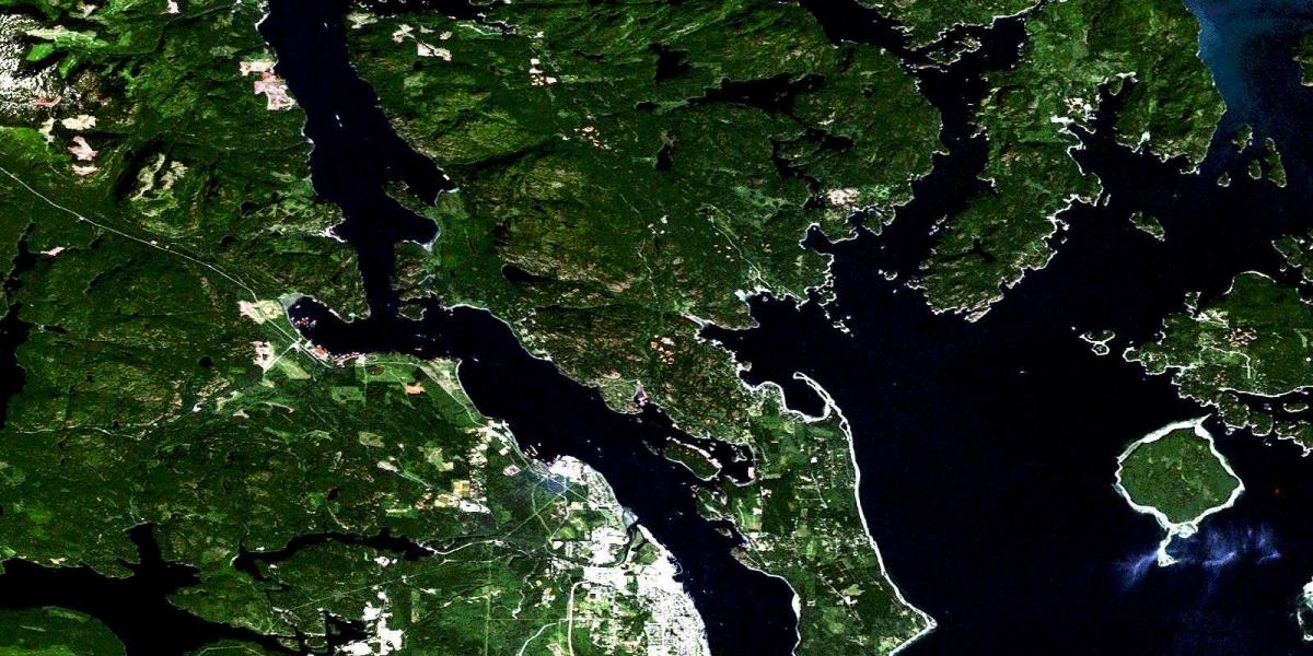 Zemljevid vancouver island satelitska tv