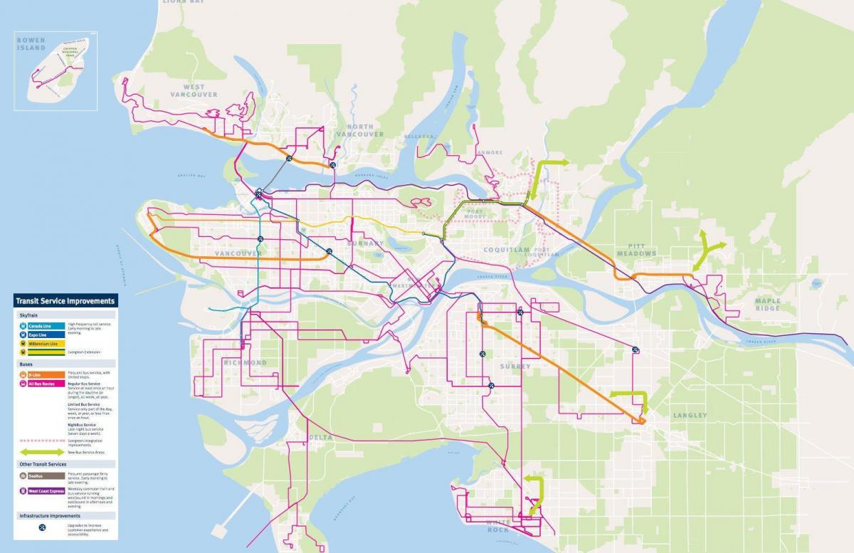 vancouver tranzitni sistem zemljevid