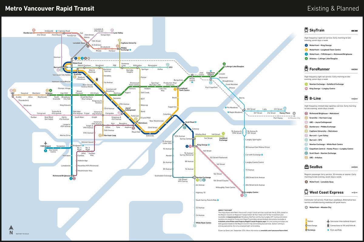 tranzitni skytrain zemljevid