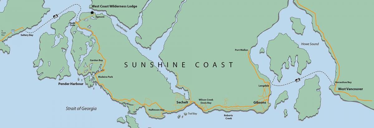 zahodni obali vancouver island zemljevid