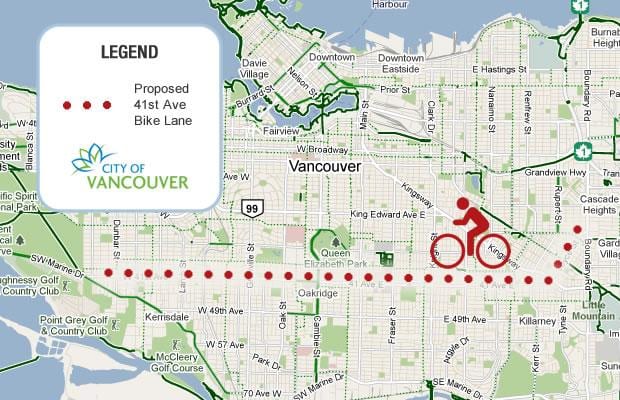 Zemljevid svoj vožnjo vancouver