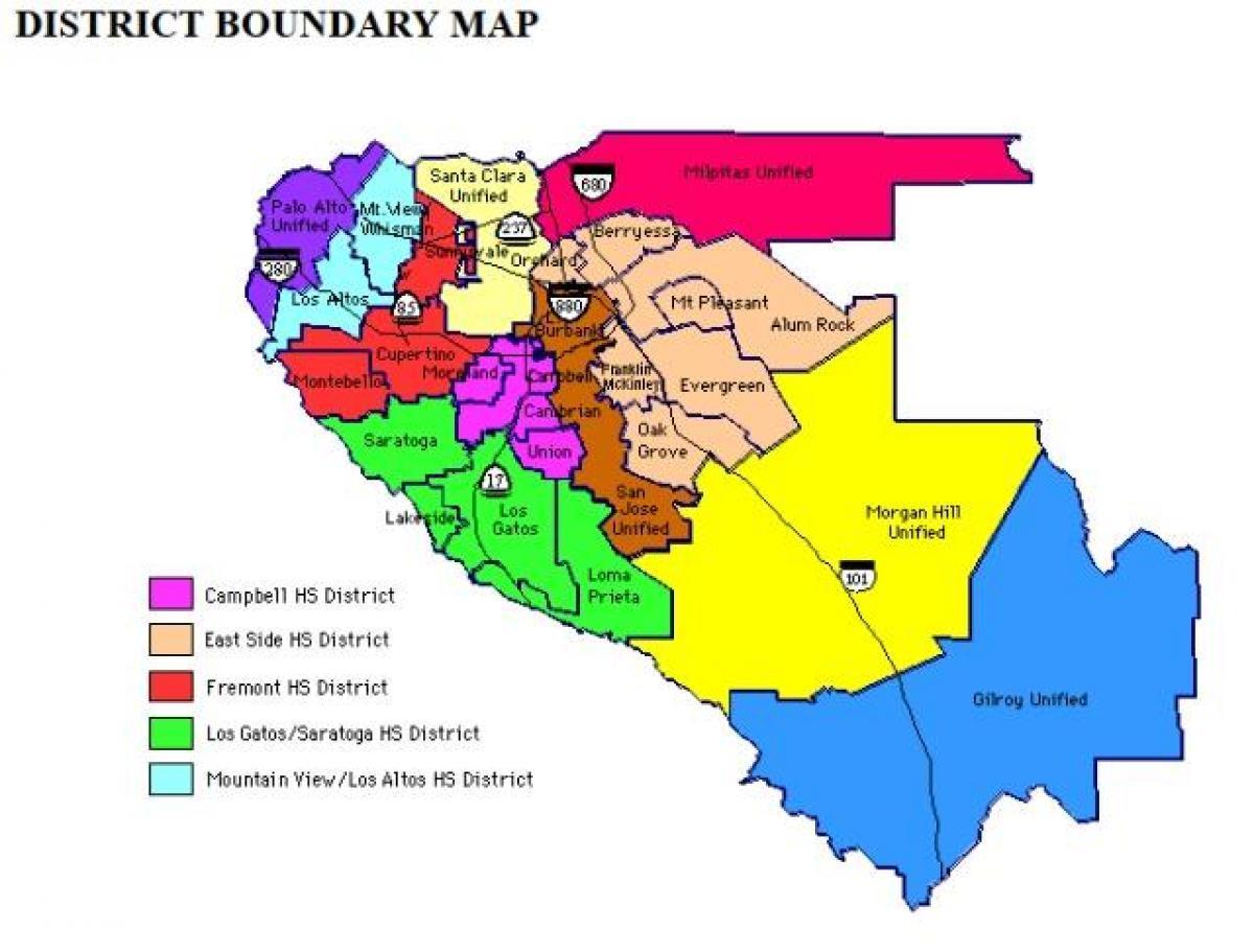Zemljevid zimzelena school district