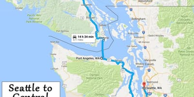 Vancouver island zemljevid vozne razdalje