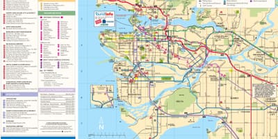 Zemljevid večjo vancouver, bc