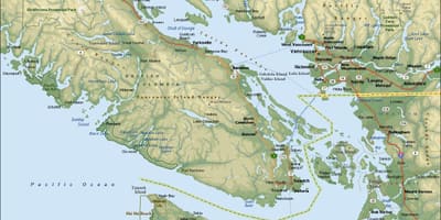 Zemljevid vancouver območja bc